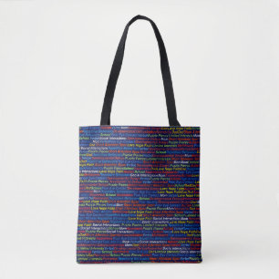 Autismo Bolsa De Tote Todo-Sobre-Impresión, Medio