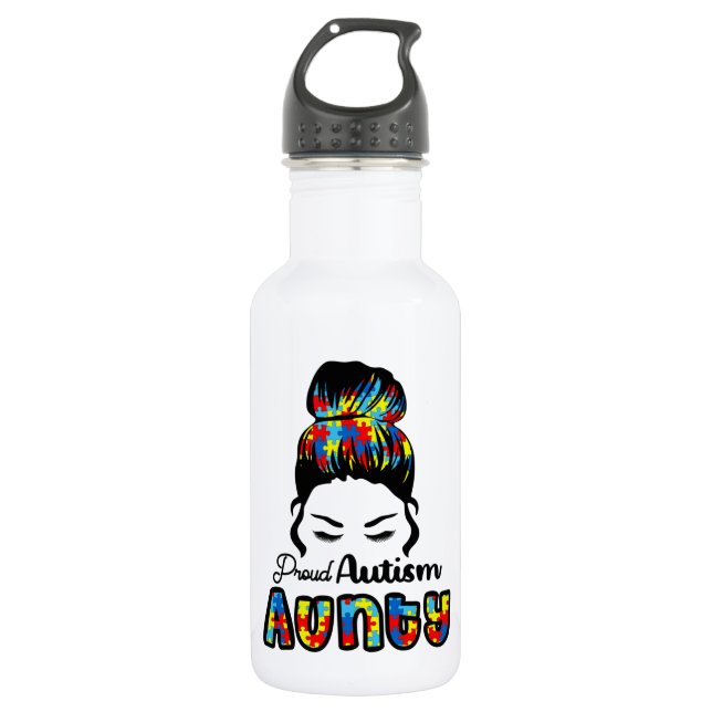 Autismo - Botella de agua (18 oz) (Anverso)