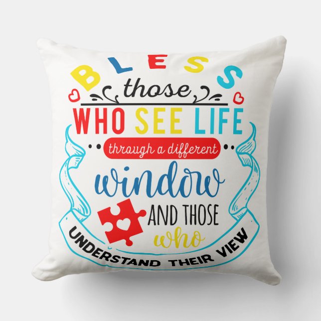 Autismo - Cojín decorativo de 20" x 20" (Anverso)