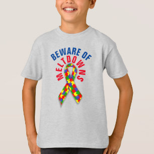 Autismo Cuidado con la camiseta básica de niños de