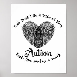 Autismo De Huellas Divertidas Cada Impresión Dice 