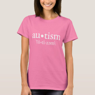 Autismo definido como camiseta oscura