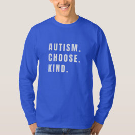 autismo elegir una amable camiseta de manga larga