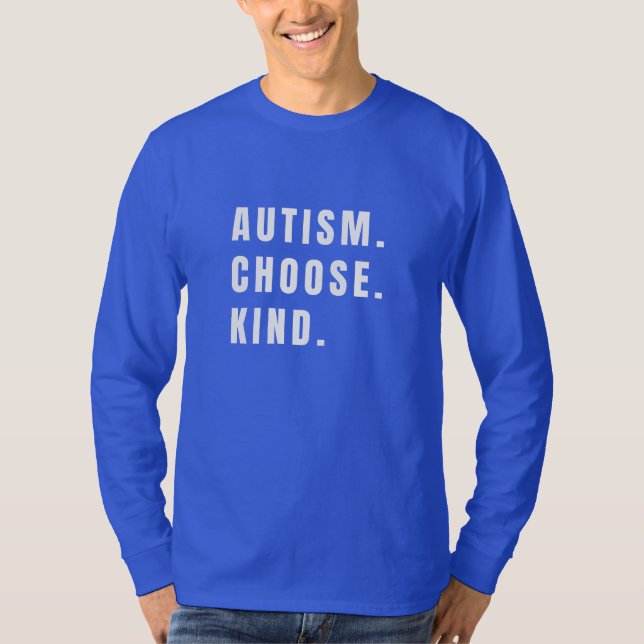 autismo elegir una amable camiseta de manga larga (Anverso)