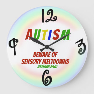 Autismo (Jeremías 29:11) - Reloj de pared cuadrado