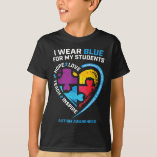 Autismo Maestra Camisa Hombres Maestros Autismo Aw