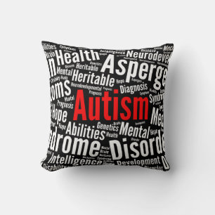 Autismo Palabras Cojín decorativo 16