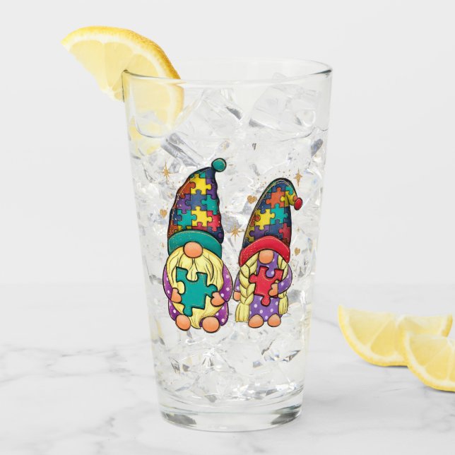 Autismo Pareja Gnome (Anverso (hielo))