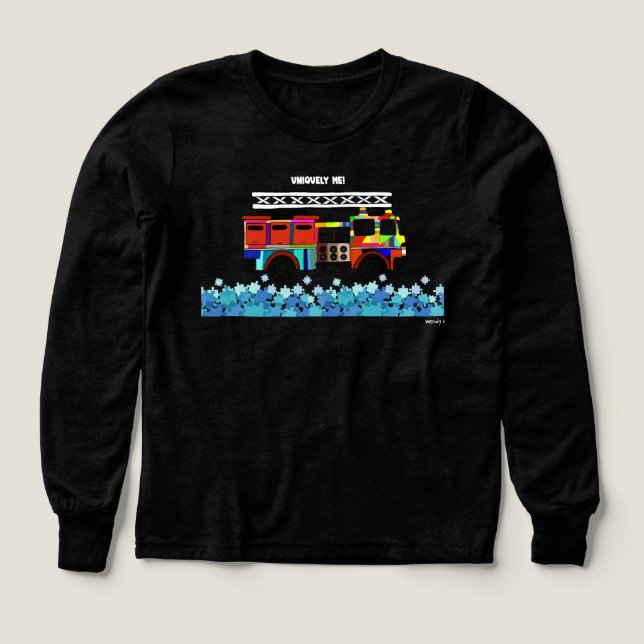 Autismo Piezas de rompecabezas de camiones de bomb (Diseño frontal)