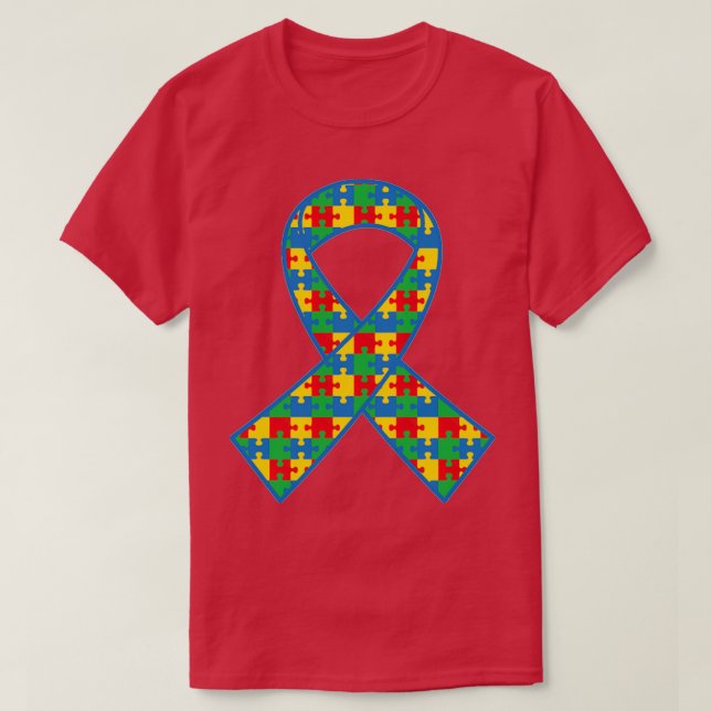 Autismo Rompe Camisa de Autismo de Cinta (Diseño del anverso)