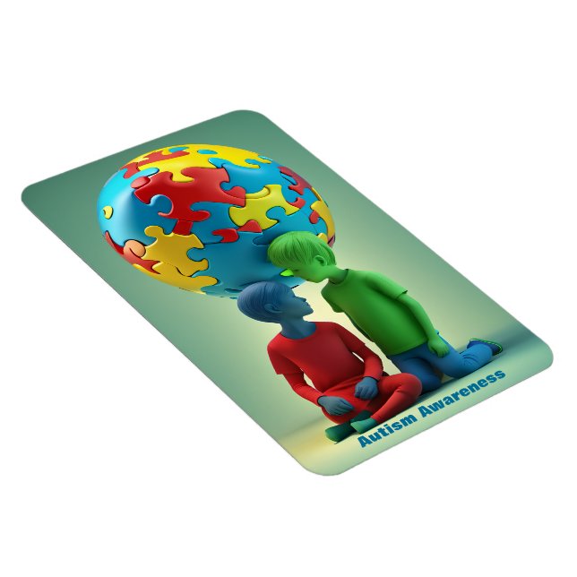 Autismo: tamaño: 4" x 6" imán (Lado Derecho)