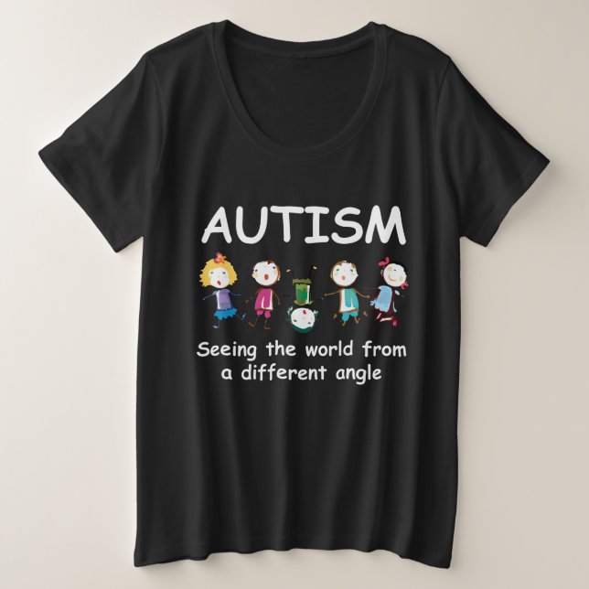 Autismo.ver el mundo desde un ángulo diferente (Anverso del diseño)