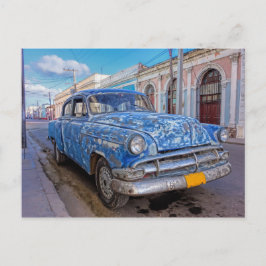 Auto americano amputado en Cienfuegos, postal de C