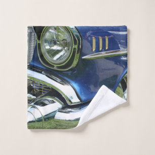 Auto azul de la época Chevy 1957