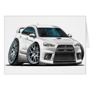 Auto blanco Mitsubishi Evo