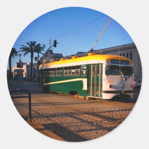 Auto callejero, muelle 1 Pegatinas redondos