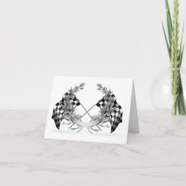 Auto Carreras Race Car Gracias o Nota en Blanco