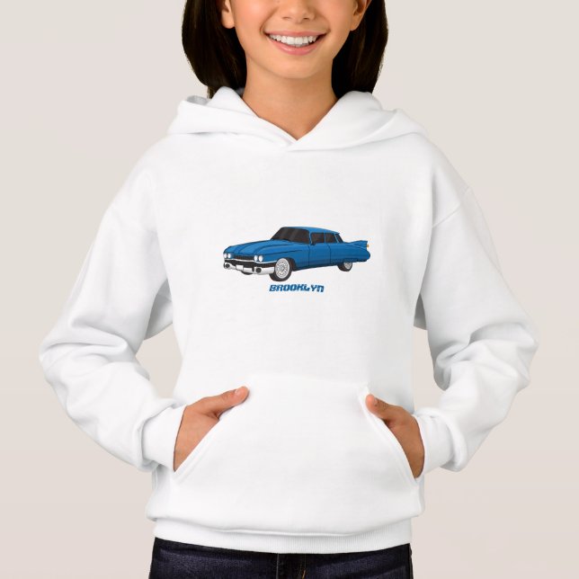 Auto clásico azul fresco de 1959 (Anverso)