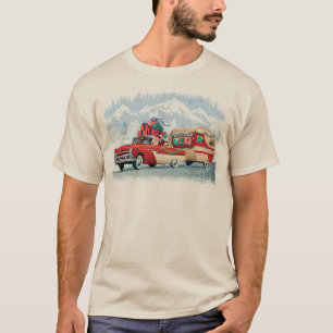 Auto clásico de Santa María + camiseta de Navidade