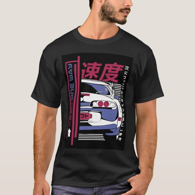 Auto de deriva camiseta clásica japonesa (Anverso)
