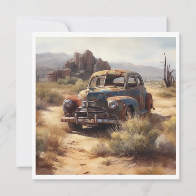 Auto desierto en el desierto (Anverso)