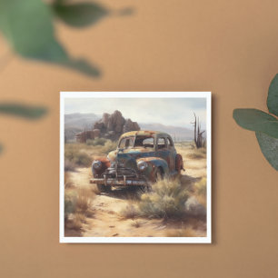 Auto desierto en el desierto
