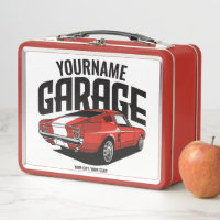 Auto muscular personalizado 1967 Red Fastback Gara