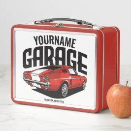 Auto muscular personalizado 1967 Red Fastback Gara