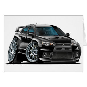 Auto negro Mitsubishi Evo