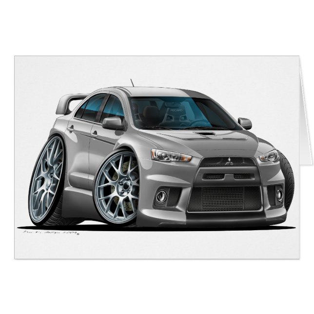 Auto plateado Mitsubishi (Anverso (Horizontal))