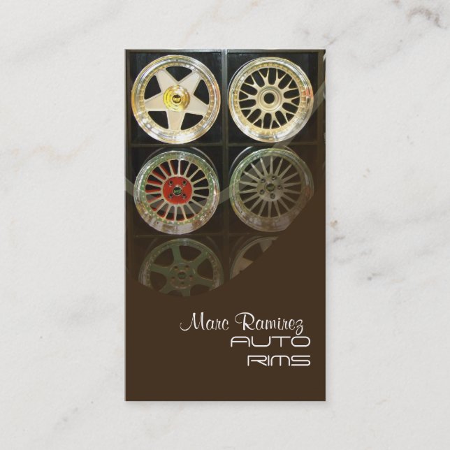 AUTO RIMS, tarjetas de visita FOTOGRAFÍA (Anverso)