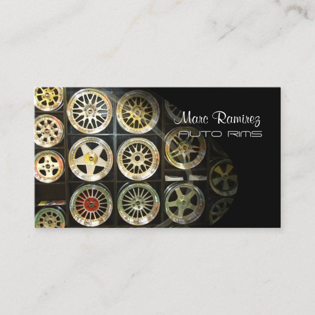 AUTO RIMS, tarjetas de visita FOTOGRAFÍA (Anverso)