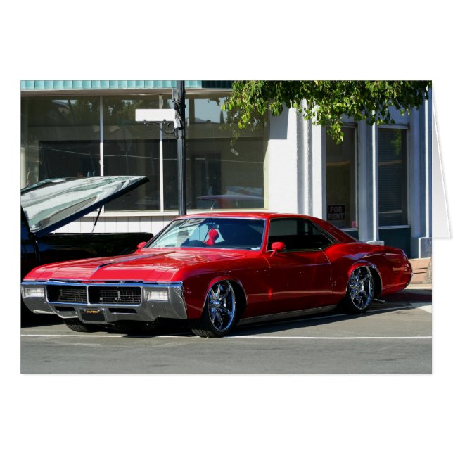 Auto rojo clásico (Anverso (Horizontal))