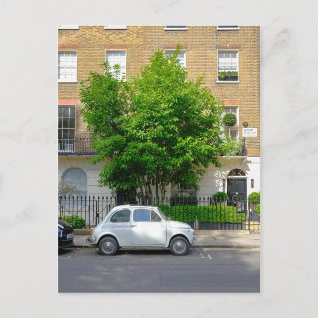 Auto vintage, Belgravia, postal de Londres (Anverso)