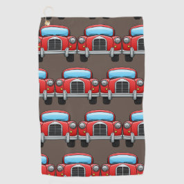 Auto vintage en toalla de golf