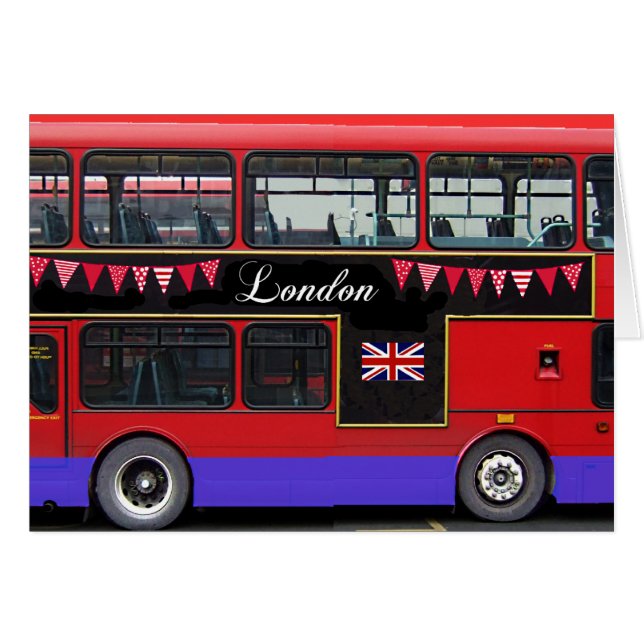 Autobús de dos pisos rojo del autobús de Londres (Anverso (Horizontal))