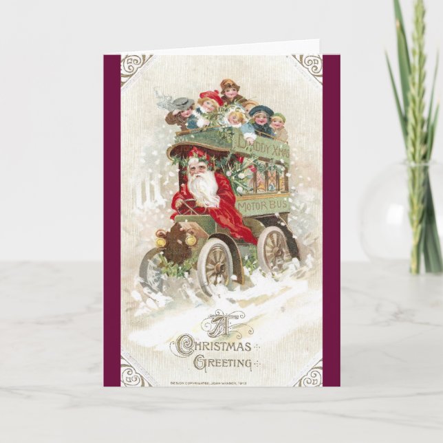 Autobús del motor de Navidad del papá (Anverso)