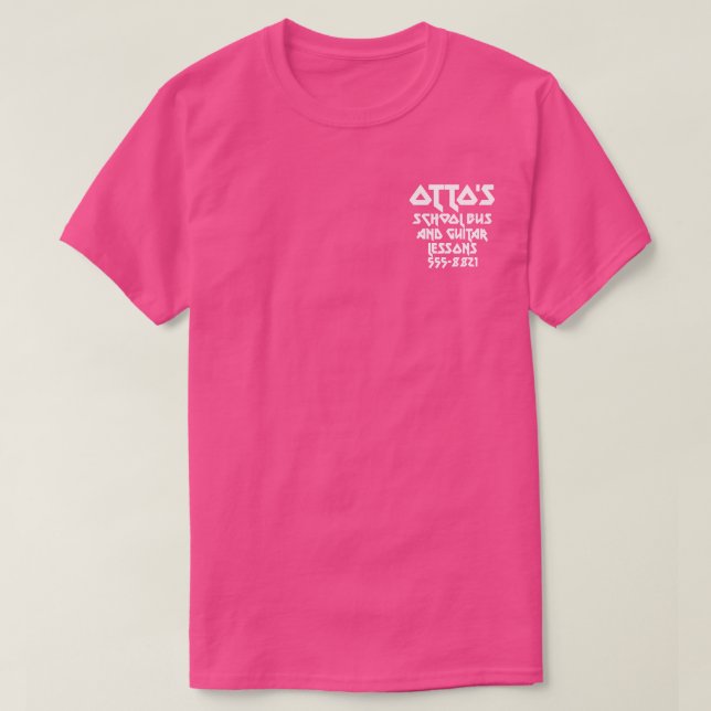 Autobús escolar de Otto y camiseta de clases de gu (Diseño del anverso)