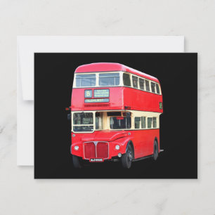 Autobús rojo viejo de Londres de alrededor de 1950