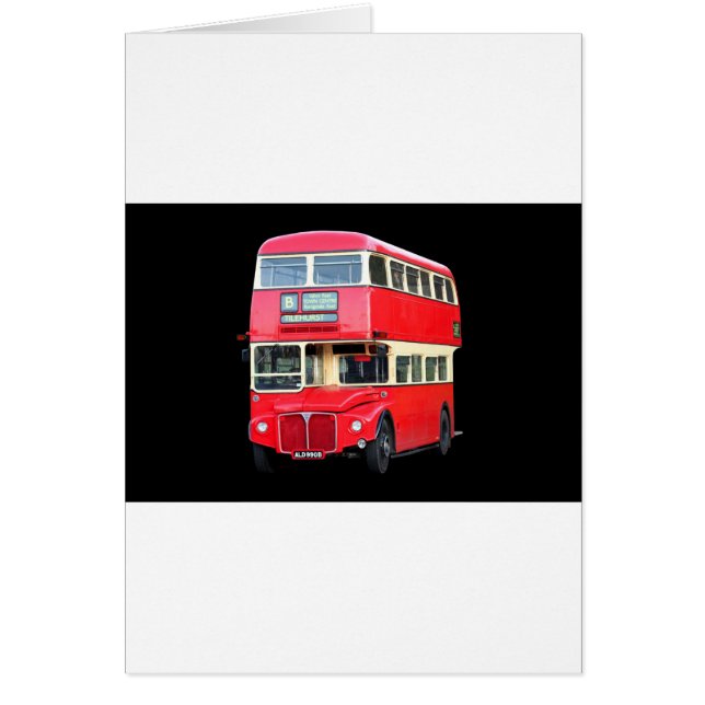 Autobús rojo viejo de Londres del hacia 1950 (Frente)