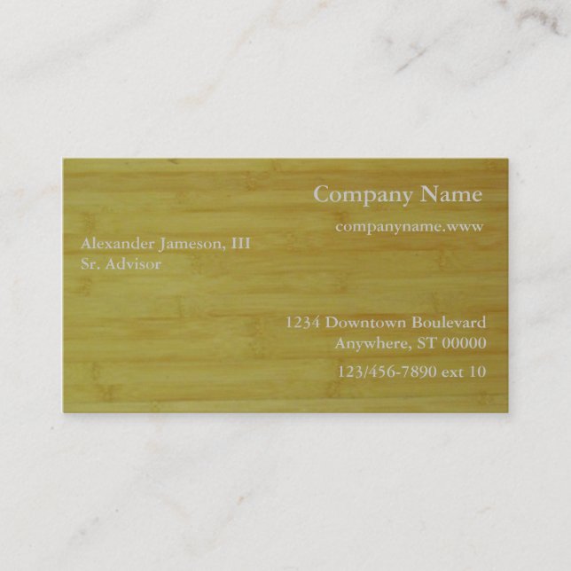 Autobús. Tarjeta - tableros de bambú (Anverso)