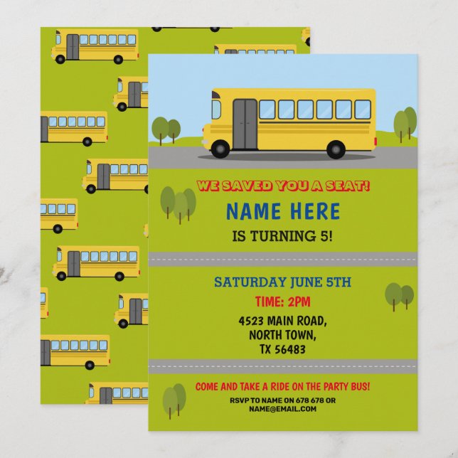 Autobuses del tráfico de la invitación del (Anverso / Reverso)