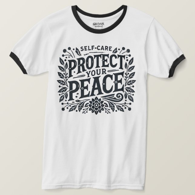 Autocuidado Protege la camiseta de cantantes mascu (Anverso del diseño)
