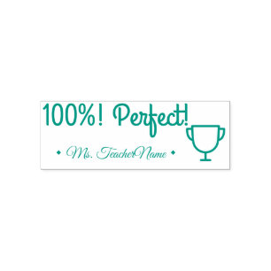 Automático "100%! ¡Perfecto!" Sello de goma de asignación