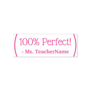 Automático "¡100% perfecto!" Sello de goma de comentarios del