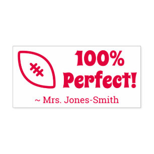 Automático "¡100% perfecto!" + Sello de goma de educador
