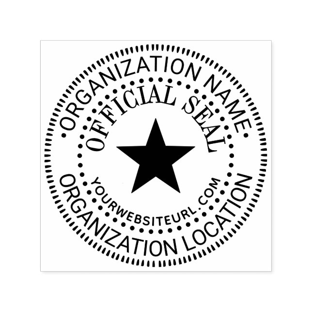 Automático 5Pt Star Personalizado Genérico Nombre de Sello Of (Diseño)