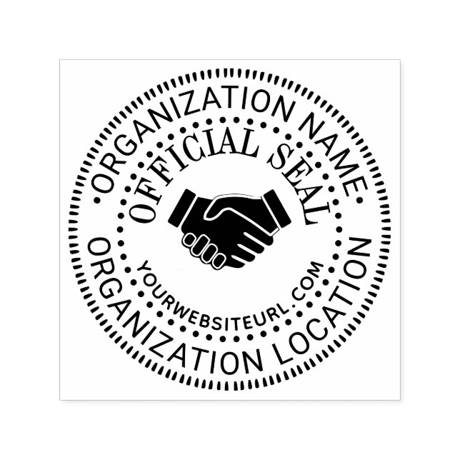 Automático Apertón de mano genérico personalizado Sello ofici (Diseño)