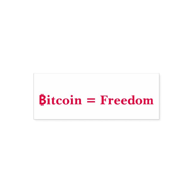Automático Bitcoin = Sello de caucho para la libertad (Diseño)