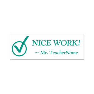 Automático "¡BUENO TRABAJO!" Sello de goma de tutor